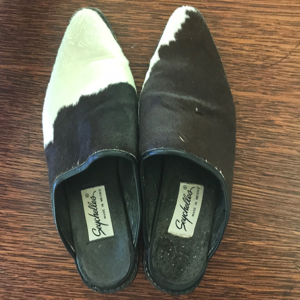 Vintage Seychelles Fur Slip-Ons